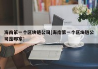 海南第一个区块链公司[海南第一个区块链公司是哪家]