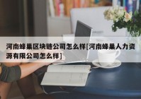 河南蜂巢区块链公司怎么样[河南蜂巢人力资源有限公司怎么样]